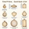 9Pcs 9 Styles Wood Embroidery Hoop DIY-CP0012-43A-2
