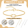 2 Bags 2 Colors Brass Snake Chain Bracelets for Women BJEW-GO0001-09-2