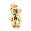 Rack Plating Brass with Cubic Zirconia Pendants KK-Q784-12G-2