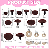 6 Styles Triangle PS Plastic with Goose Down Craft Safety Nose FIND-PH0027-33B-2