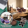 1Pcs 5-Slot Octagonal Acacia Wood Plexiglass Visible Window Watch Organizer Boxes CON-OC0001-72-5
