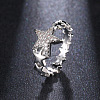 Star Brass Micro Pave Clear Cubic Zirconia Finger Rings for Women FS-WGB2D32-03-1