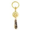 Wire Wrapped Bullet Natural Gemstone Keychains KEYC-JKC00495-3