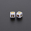 Opaque White Acrylic Beads X-MACR-Q242-010N-2