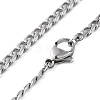 Non-Tarnish 304 Stainless Steel Cuban Link Chain Necklace for Men Women NJEW-C013-02P-3