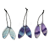 2Pcs Natural Fluorite Pendants G-Z064-01E-1