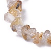 Natural Gold Rutilated Quartz Beads Stretch Bracelets BJEW-JB04152-03-2