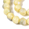 Ombre Effect Dyed Electroplate Opaque Glass Beads Strands EGLA-Q130-01A-23-4