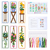 1 Bag Bookmarks Painting Needle Felting Kit for Beginners DIY-CP0013-36B-7