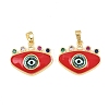 Brass Micro Pave Cubic Zirconia Pendants KK-H262-12G-1