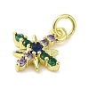 Brass Micro Pave Cubic Zirconia Charms KK-M283-16A-02-2