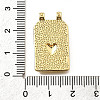 Rectangle Brass Pendants KK-S508-03E-G-3