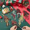 DIY Handmade Woven Cotton Christmas Tree Keychain Making Kits DIY-SC0028-13B-3
