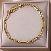 Stainless Steel Oval Link Chain Anklets for Women WG69DAF-03-1