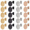 48Pcs 4 Colors Ion Plating(IP) 304 Stainless Steel Stud Earring Findings STAS-ME0001-43-1