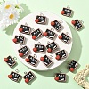 20Pcs Study Theme Opaque Resin Pendants RESI-YW0004-52-4