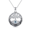 Gothic Alloy Rhinestone Tree of Life Pendant Necklaces for Women PW-WG4F1F7-01-1