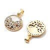 Brass Micro Pave Cubic Zirconia Charms KK-L222-017G-2