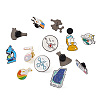 Yilisi 16Pcs 16 Style Chemistry Science Alloy Enamel Brooches Set JEWB-YS0001-01-10