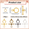 200 4 Colors Bags Tibetan Style Alloy Toggle Clasps FIND-ME0003-20-2