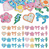 8 Bags 4 Colors  Polyester Embroider Self-adhesion Thread Iron on/Sew On Patches PATC-TA0001-51-1