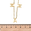 Mother's Day 304 Stainless Steel Pave Clear Cubic Zirconia Word MAMA Shape Pendant Necklaces for Women NJEW-F374-01G-5