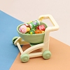 Plastic Shopping Cart Miniature Ornaments PW-WG1467D-01-3