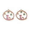 Alloy Enamel Pendants ENAM-M052-04G-A-2