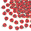 HOBBIESAY 60Pcs 2 Colors Alloy Enamel Pendants ENAM-HY0001-27-1