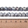 Ombre Effect Dyed Electroplate Opaque Glass Beads Strands EGLA-Q130-01A-01-5