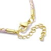 Polyester Cord Braided Bracelet Makings MAK-Z003-01G-23-3