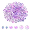 150Pcs 3 Styles Frosted Spray Painted Glass Beads Strands GLAA-YW0004-34D-1