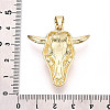 Brass and Synthetic Turquoise Pendants KK-T079-03A-G-3