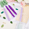 4Pcs 2 Colors Crochet Polyester Lavender Flower Ornaments AJEW-FG0002-67-5