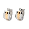 304 Stainless Steel Polishing Effect Hoop Earrings EJEW-M001-36GP-A-4