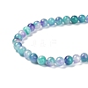 Faceted Rondelle Dyed Natural White Jade Bead Strands G-D073-01E-3