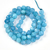 Dyed Natural White Jade Beads Strands G-T139-8mm-46G-3