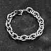 304 Stainless Steel Cable Chain Bracelets for Women BJEW-Q050-01C-P-1