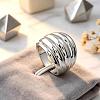 Multi Layered Zinc Alloy Finger Rings for Women IA4421-1-1