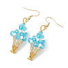 Glass Dangle Earrings EJEW-MZ00713-01-4