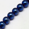 Electroplate Non-magnetic Synthetic Hematite Beads Strands G-J169A-6mm-03-5