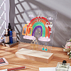 Transparent Acrylic Slant Back Earring Display Stands EDIS-WH0035-20B-03-5