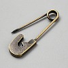 Zinc Alloy Safety Pins JEWB-WH0030-78B-2