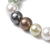 Shell Pearl Beads Stretch Bracelets For Women BJEW-JB11340-5
