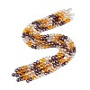 Electroplate Transparent Glass Beads Strands EGLA-Q135-8MM-C09-2