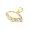 Brass Micro Pave Clear Cubic Zirconia Pendants KK-A221-11G-2