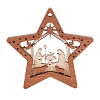 Wood Pendants FIND-WH0162-09-1