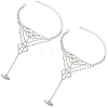 2Pcs Crystal Rhinestone Tennis Ring Bracelet BJEW-CN0001-18-1