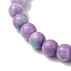 4Pcs Synthetic Ocean White Jade Beads Stretch Bracelets for Women Men BJEW-JB11300-5