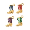 304 Stainless Steel Enamel Pendants STAS-I346-45G-04-1